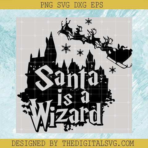 Santa Is A Wizard Svg, Merry Christmas Svg, Hogwarts Svg, Harry Potter Svg - TheDigitalSVG