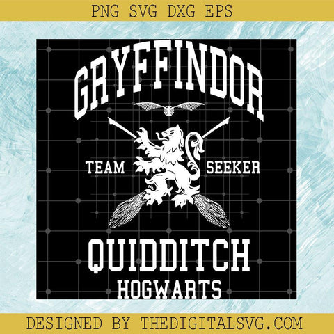 Gryffindor Team Seeker Quidditch Hogwarts Svg, Harry Potter Svg, Quotes Svg - TheDigitalSVG