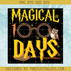 Magigal 100 Days Svg, Harry Potter Svg, 100 Magical Days School Svg - TheDigitalSVG