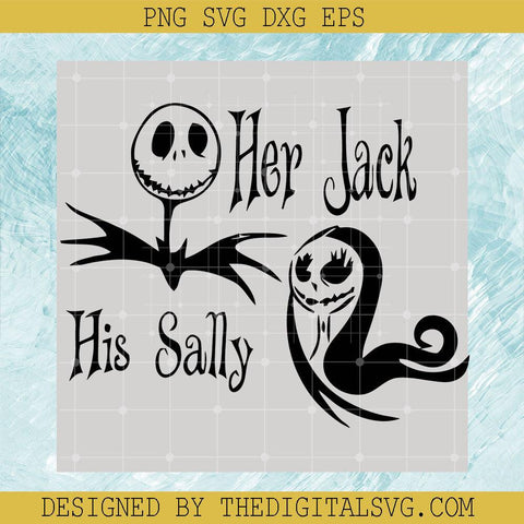 Her Jack His Sally Svg, Jack Skellington Svg, Halloween Svg - TheDigitalSVG