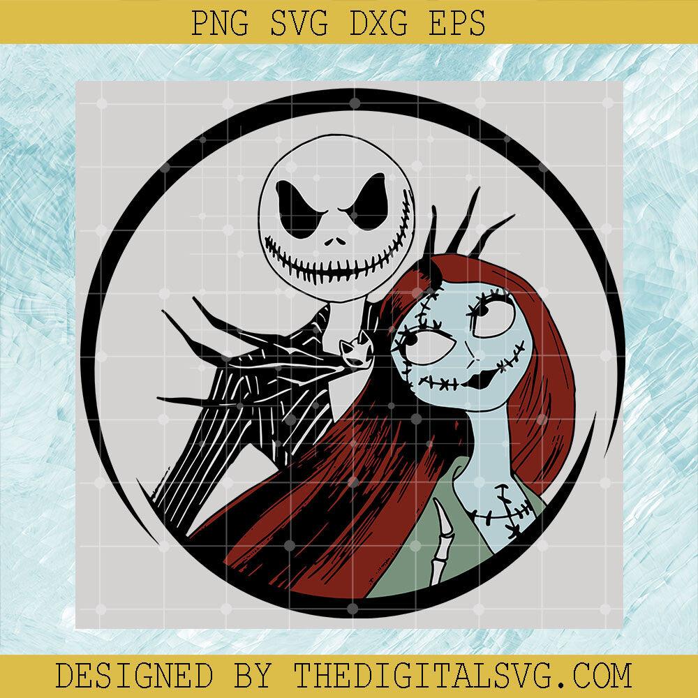 Halloween Svg, Jack Skellington Svg, Sally And Jack Skellington Love Svg - TheDigitalSVG