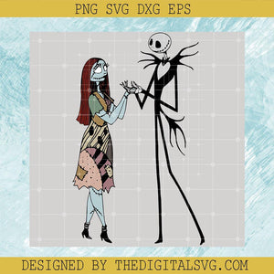 Sally And Jack Skellington Love Svg, Halloween Svg, The Nightmare Before Christmas Svg - TheDigitalSVG