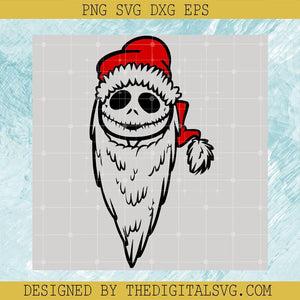 The Nightmore Before Christmas Svg, Halloween Svg, Santa Hat Skellington Svg - TheDigitalSVG