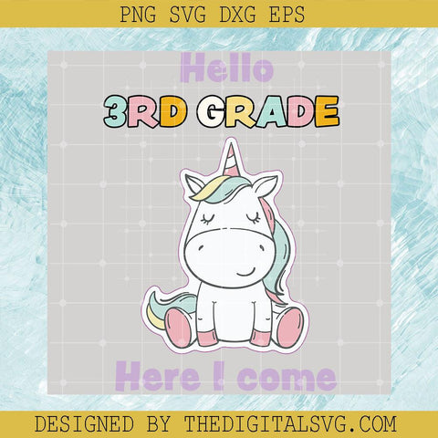 Hello 3Rd Grade Here I Come Svg, Horse Svg, School Svg - TheDigitalSVG