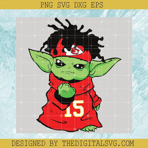 Baby Yoda Mahomes 15 KC Kansas City Chiefs Svg, Baby Yoda Svg, Star Wars Disney Svg - TheDigitalSVG