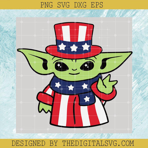 American Flag Baby Yoda Svg, Disney Svg, Baby Yoda Svg - TheDigitalSVG