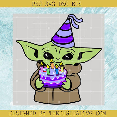 Happy Birthday Baby Yoda Svg, Baby Yoda Star Wars Svg, Disney Svg - TheDigitalSVG