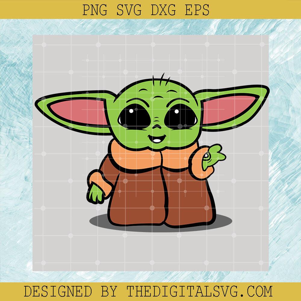 Baby Yoda Wears Brown Shirt Svg, Baby Yoda So Cute Svg, Star Wars Disney Svg - TheDigitalSVG