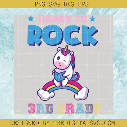 Ready To Rock 3Rd Grade Svg, Back To School Svg, Horse Svg - TheDigitalSVG