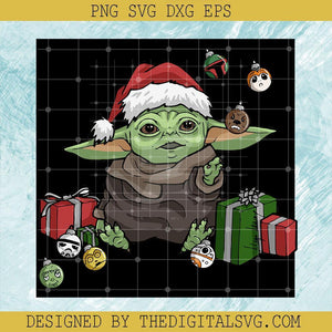 Baby Yoda Svg, Christmas Svg, Gift Box Svg - TheDigitalSVG