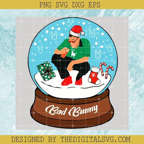 Bad Bunny Bundle Svg, Santa Hat Merry Christmas Svg, Gift And Candy Christmas Svg - TheDigitalSVG