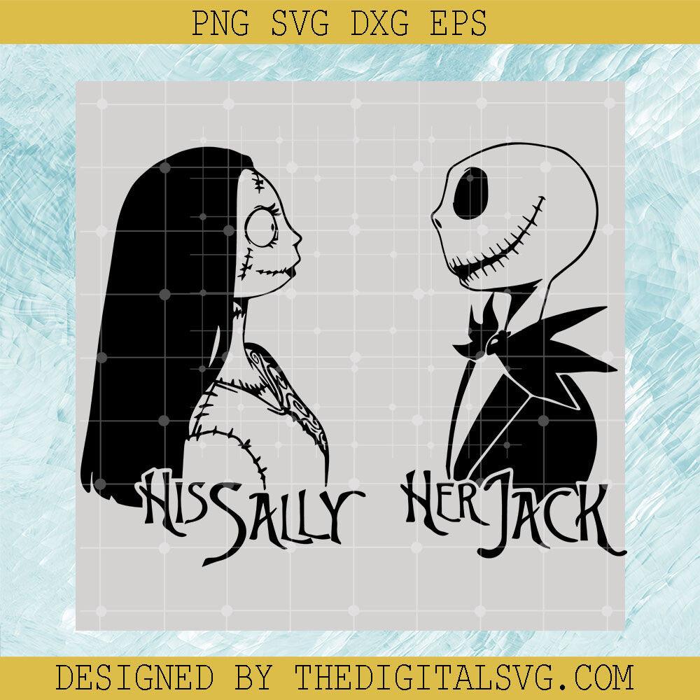 His Sally And Her Jack Love Svg, Skellington Svg, Halloween Svg - TheDigitalSVG