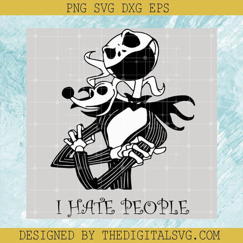 I Hate people Svg, Jack Skellington Svg, Halloween Svg - TheDigitalSVG