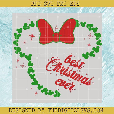Best Christmas Ever Svg, Best Disney Christmas Svg, Minie Mouse Christmas Svg, Merry Christmas Svg - TheDigitalSVG