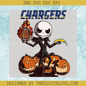 Chargers Svg, Jack Skellington Svg, Halloween Svg - TheDigitalSVG