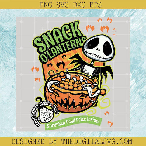 Snack O'lanterns Shrunken Head Prize Inside Svg, What This Svg, Jack Skellington Svg - TheDigitalSVG