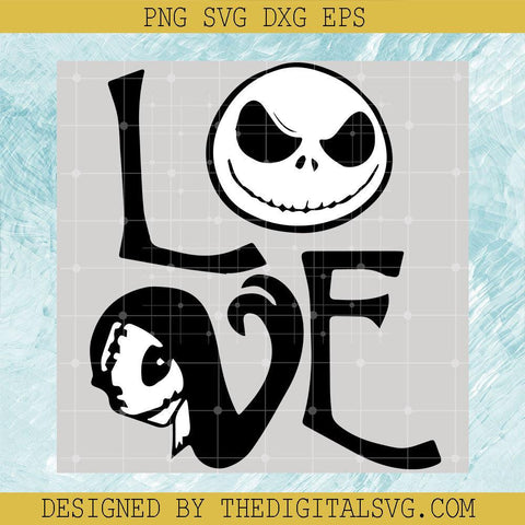 Love Jack Skellington Svg, Nightmare Svg, Halloween Svg - TheDigitalSVG