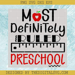 Must Definitely Ruled Preschool Svg, Apple Svg, Back To School Svg - TheDigitalSVG