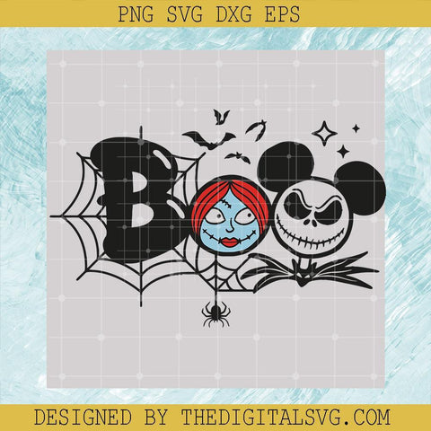 Boo Jack and Sally Character Svg, Jack Skellington Svg, The Nightmare Before Christmas Svg, Halloween Svg - TheDigitalSVG