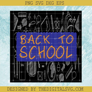 Back To School Svg, Logo Back To School Svg,  School Stationery Svg - TheDigitalSVG