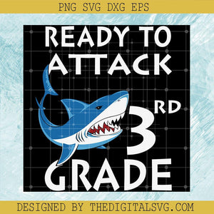 Ready To Ttack 3Rd Grade Svg, Back To School Svg, Dolphin Svg - TheDigitalSVG