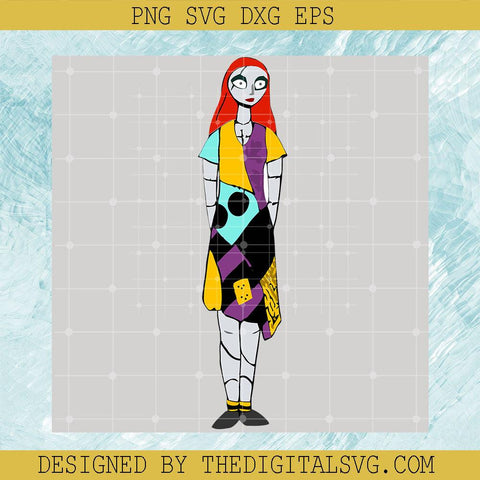 Sally Beautiful Svg, Sally Wear A Colorful Dress Svg, Halloween Svg - TheDigitalSVG