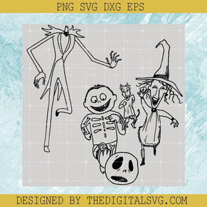 Jack Skellington And Friends Svg, Nightmare Svg, Halloween Svg, Funny Boogie's Play Soccer Svg - TheDigitalSVG