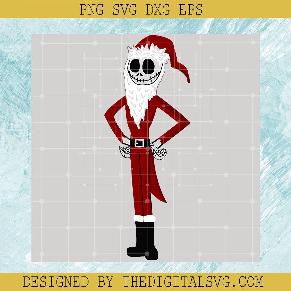 Santa Hat Jack Skellington Svg, Nightmare Svg, Halloween Svg ...