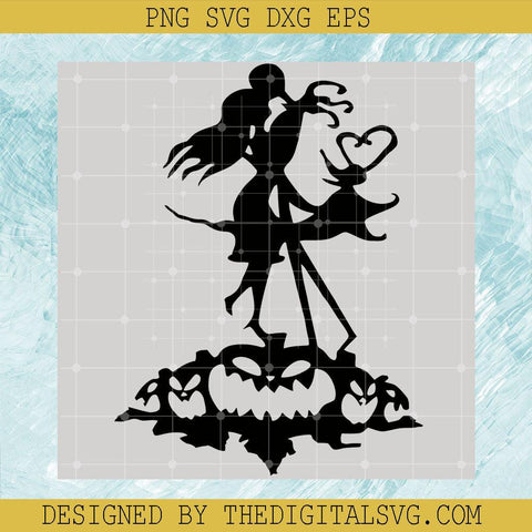 Pumpkin Svg, Jack Kiss Sally Svg, Nightmare Svg - TheDigitalSVG