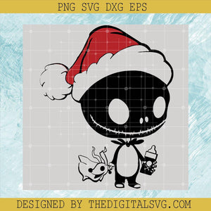 Santa Hat Jack Skellington Baby Svg, Nightmare Svg, Shadow of Zero Ghost Svg, Halloween Svg - TheDigitalSVG