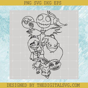 Jack Skellington And Sally Svg, Oogie Boogie Svg, All Characters Of The Nightmare Before Christmas Svg - TheDigitalSVG