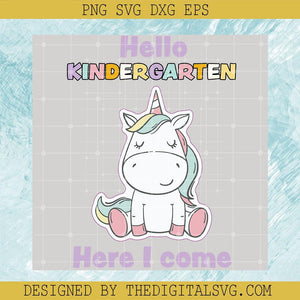 Hello Kindergarten Here I Come Svg, Back To School Svg, Horse Cute Svg - TheDigitalSVG