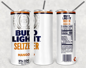 Bud Light Seltzer Mango Drink Brand PNG, 20oz Skinny Tumbler Design, Sublimation Designs PNG File - TheDigitalSVG