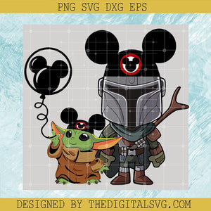 Baby Yoda And Friend Svg, Yoda So Cute Svg, Mickey Mouse Svg - TheDigitalSVG