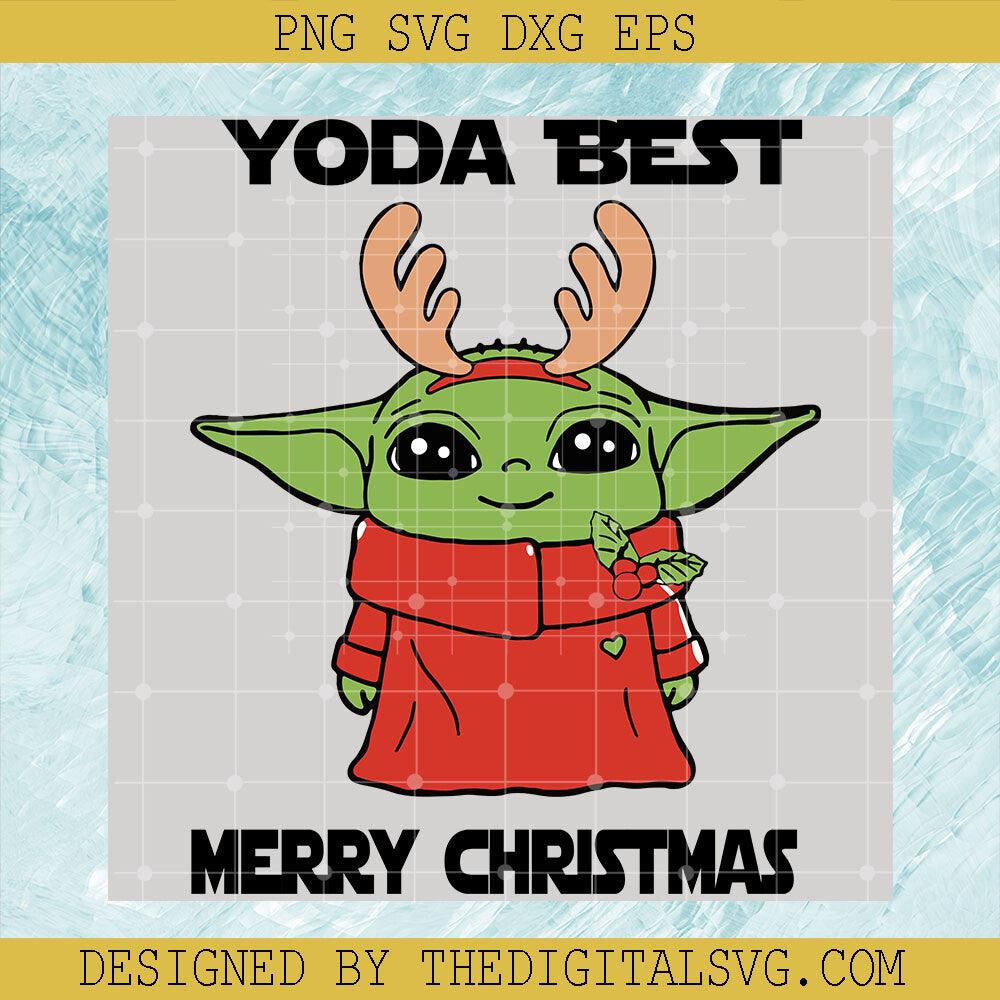 Yoda Best Friend Merry Christmas Svg, Baby Yoda Svg, Merry Christmas Svg - TheDigitalSVG