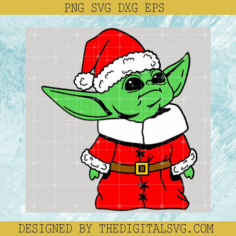 Santa Hat Yoda Svg, Merry Christmas Svg, Star Wars Svg - TheDigitalSVG