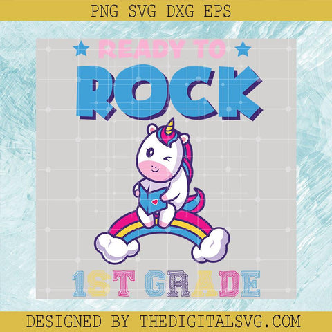 Ready To Rock 1St Grade Svg, Back To School Svg, Horse Svg - TheDigitalSVG