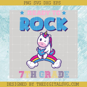 Ready To Rock 7Th Grade Svg, Horse Read Book Svg, Back To School Svg - TheDigitalSVG