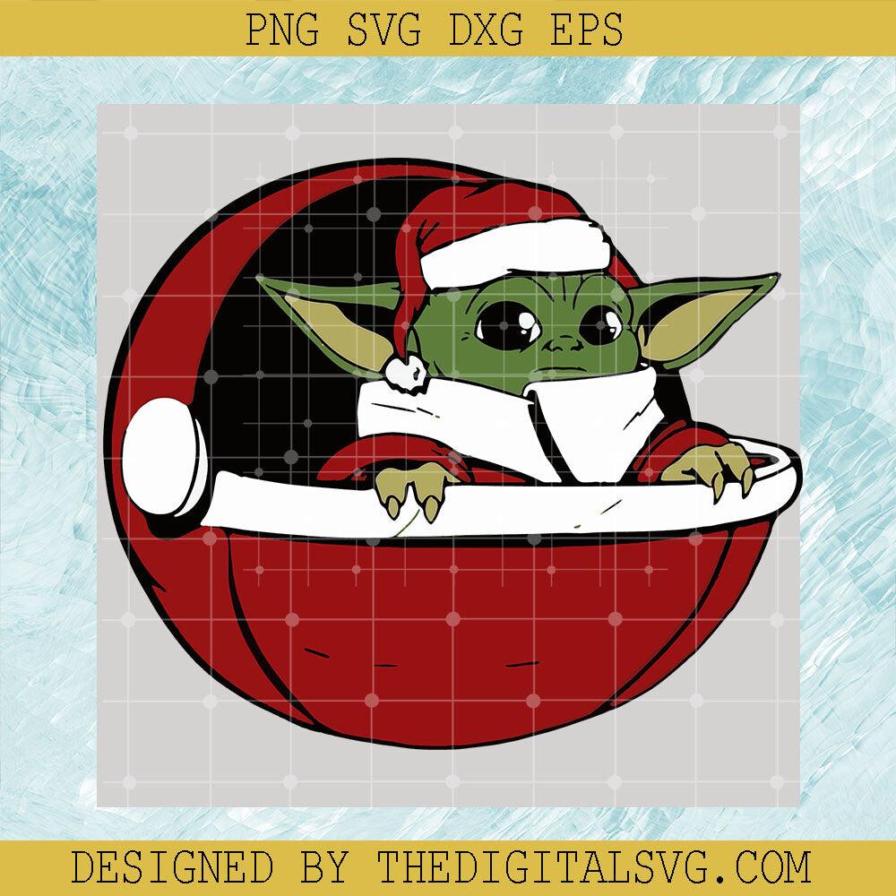 Santa Hat Baby Yoda Svg, Santa Hat Mery Christmas Svg, Baby Yoda Svg - TheDigitalSVG