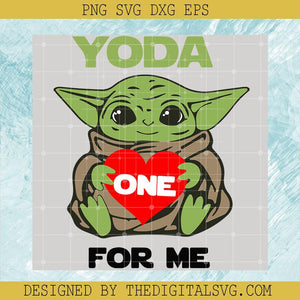 Yoda One For Me Svg, Baby Yoda Svg, Heart Svg - TheDigitalSVG