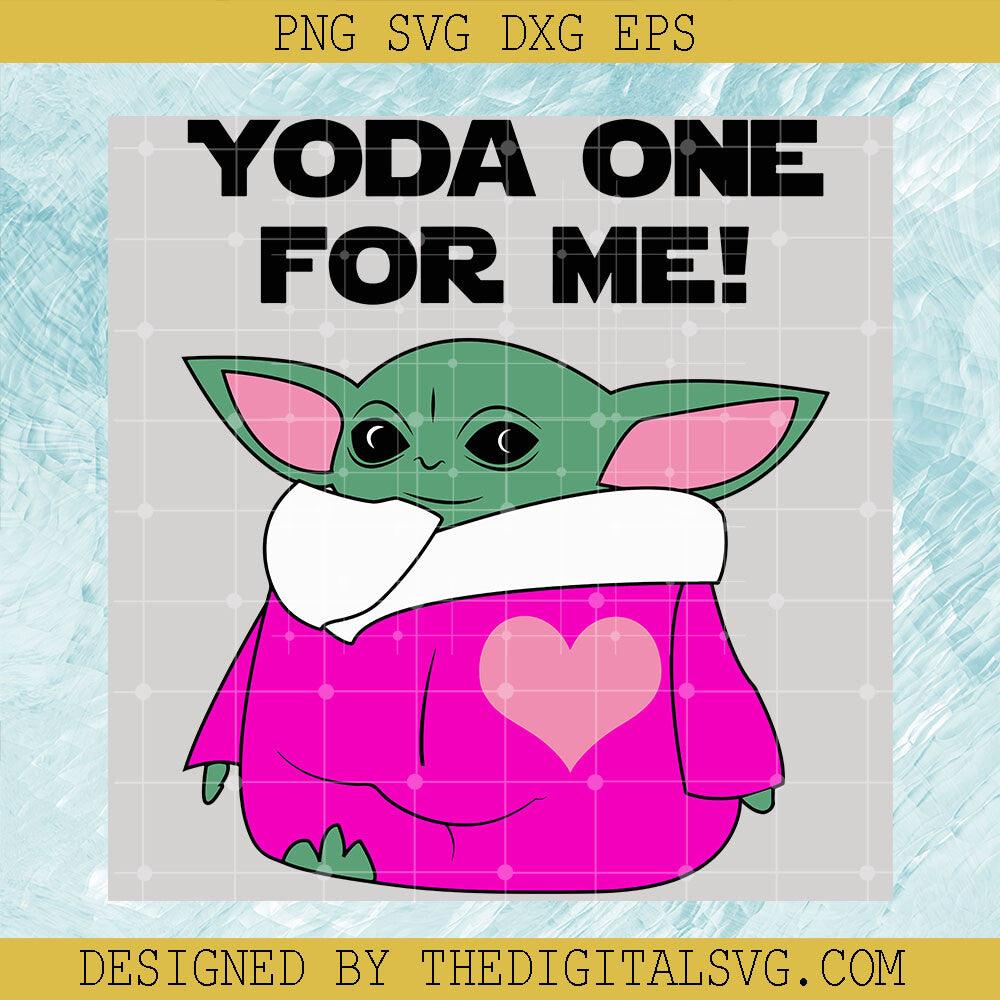 Yoda One For Me Svg, Baby Yoda Wears Pink Shirt Svg, Star Wars Disney Svg - TheDigitalSVG