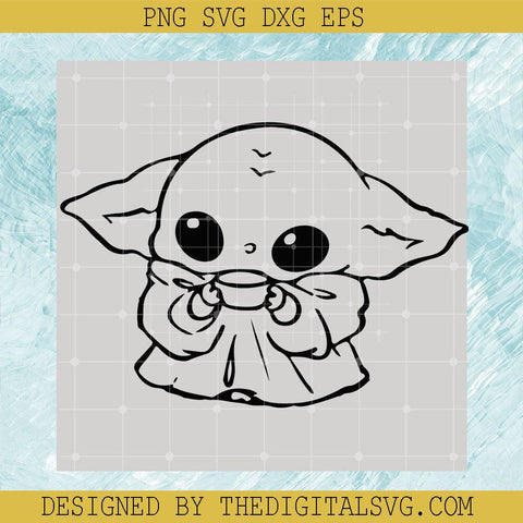 Baby Yoda Svg, Disney Svg, Yoda Cute Svg - TheDigitalSVG
