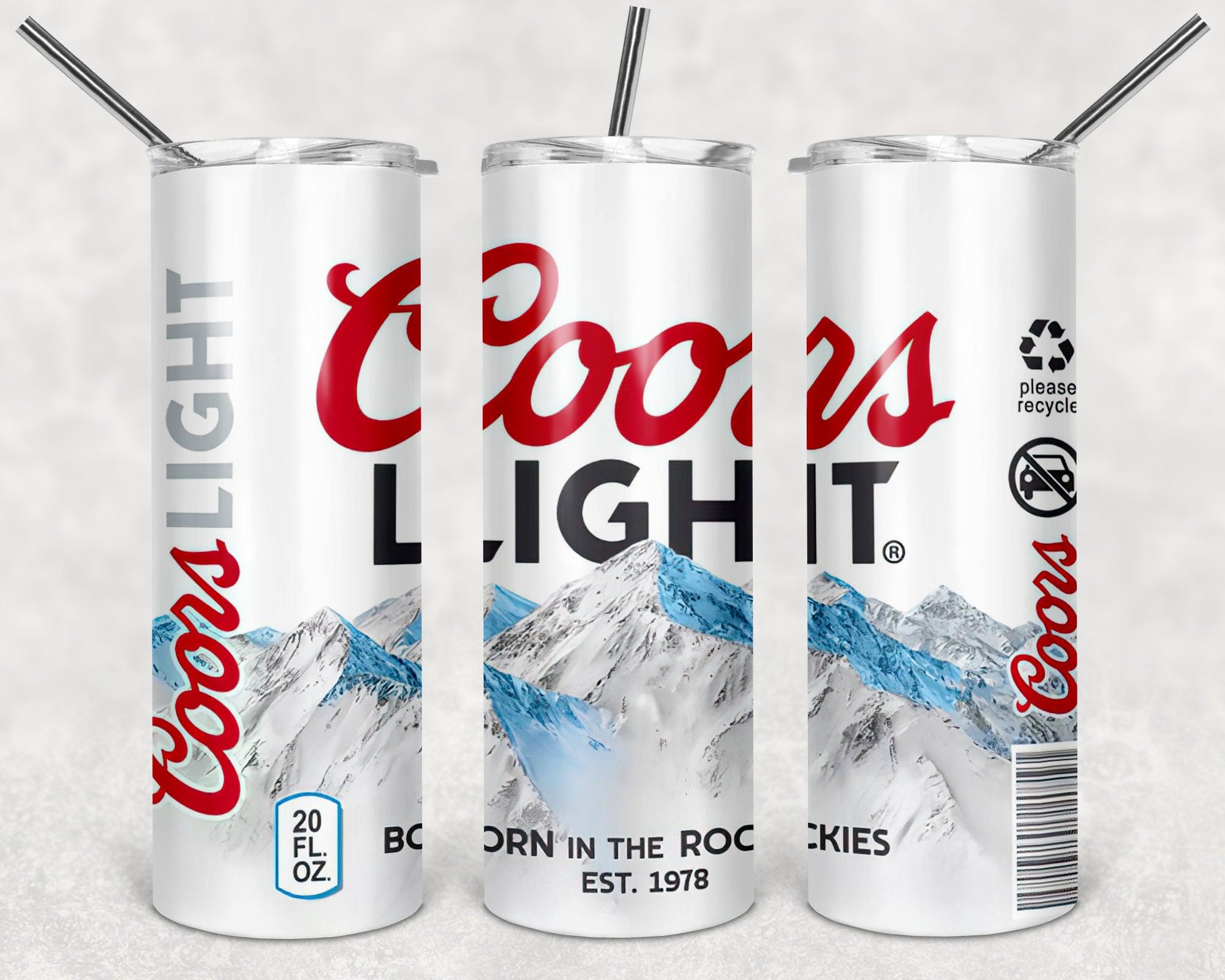 Coors Light Drink Brand PNG, 20oz Skinny Tumbler Design, Sublimation Designs PNG File - TheDigitalSVG