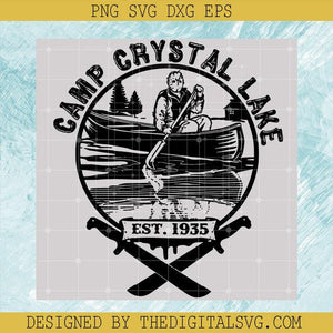 Camp Crystal Lake SVG, Jason Horror Movie SVG, Jason Mask SVG