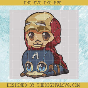 Captain America and Iron Man Embroidery Design, Marvel Machine Embroidery Design,Embroidery Design - TheDigitalSVG