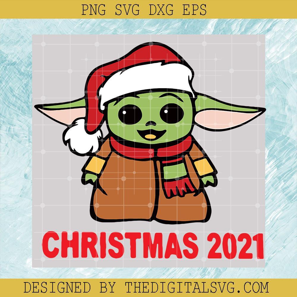 Christmas Baby Yoda Svg, Baby Yoda Chrismas 2021 Svg, Star Wars Svg, Christmas Svg - TheDigitalSVG