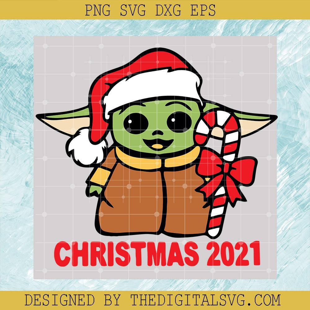 Baby Yoda Christmas 2021 Svg, Baby Yoda Svg, Christmas Svg, Star Wars Svg, Candy Christmas Svg - TheDigitalSVG