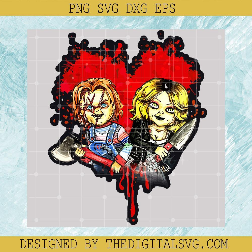 Chucky And Tiffany Svg, Horror Svg, Scary Svg, Halloween Svg - TheDigitalSVG