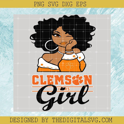 Clemson Tigers Svg, Girl Svg, Sport Svg - TheDigitalSVG