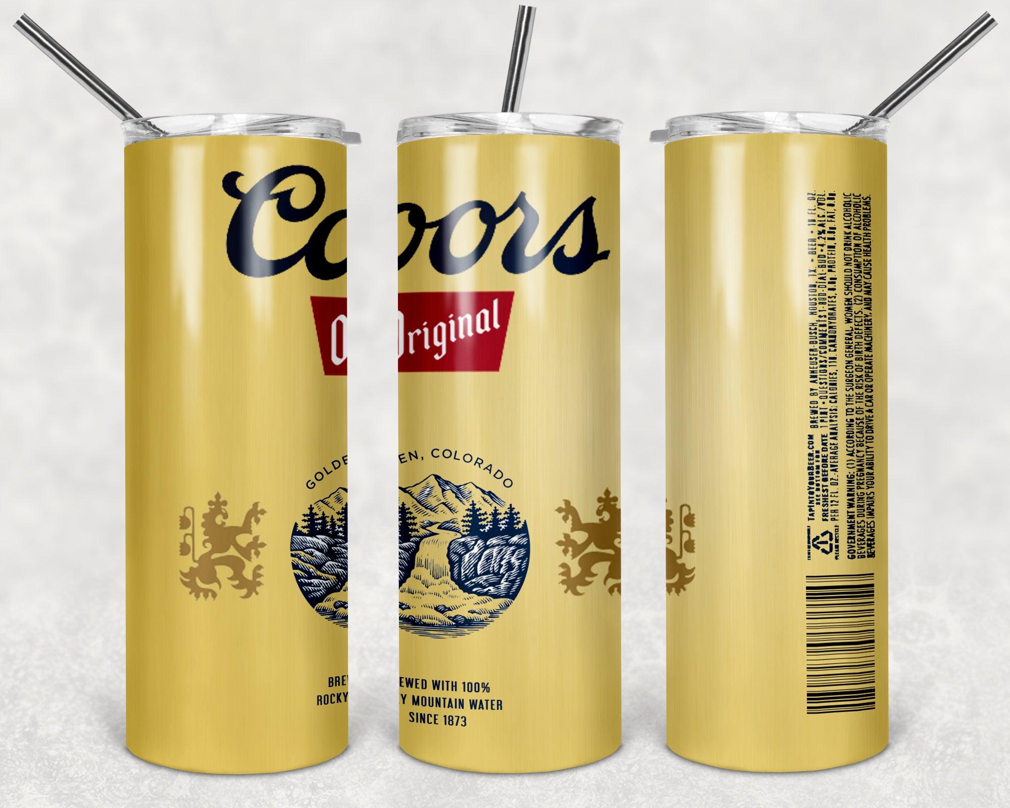 Coors Original Can Drink Brand PNG, 20oz Skinny Tumbler Design, Sublimation Designs PNG File - TheDigitalSVG